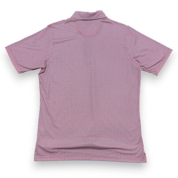 Fairway & Greene Red & Blue Pattern Men's Polo Size Medium - Picture 3 of 4